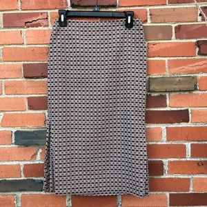 J Crew Geometric print pencil skirt